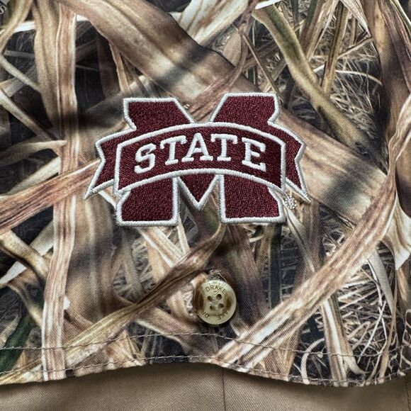 Drake Waterfowl Systems MS State Camo Hunting Fishing Shirt Men’s S Polyester - Picture 5 of 10